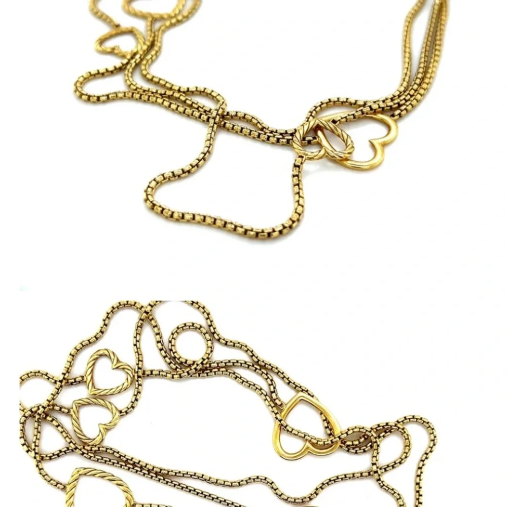 ✨SOLD✨ 
David Yurman 18k Gold Heart Station Necklace ( my price is FIRM ) - Picture 6 of 14